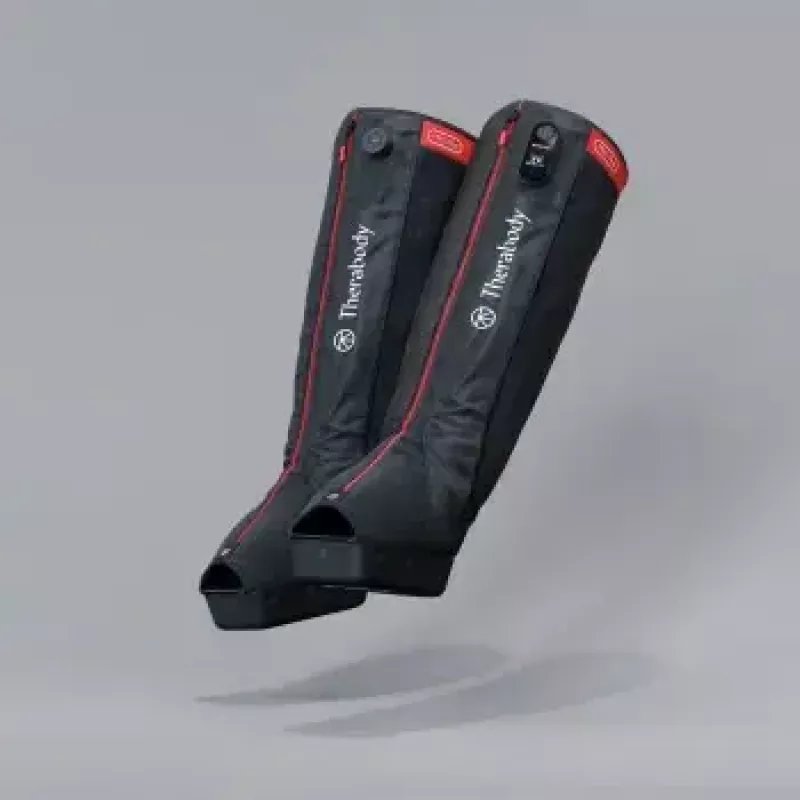 Kompresiniai batai Therabody Recovery Air Jetboots Pro Plus — pilno ilgio, Regular, pneumatiniai 20–100 mmHg, vibracija, LCD, įkraunami