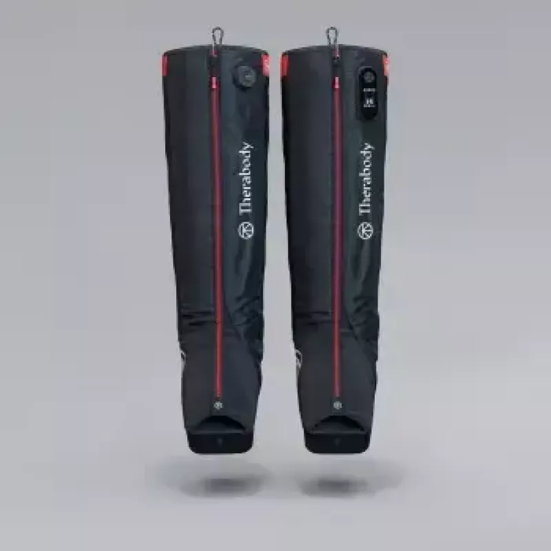 Kompresiniai batai Therabody Recovery Air Jetboots Pro Plus — pilno ilgio, Regular, pneumatiniai 20–100 mmHg, vibracija, LCD, įkraunami