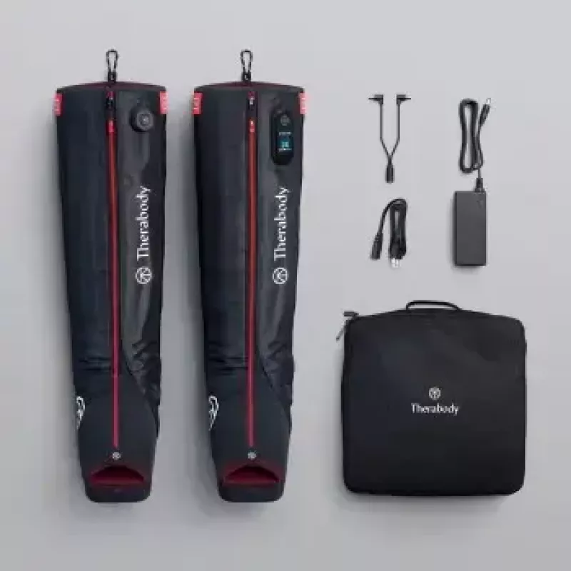 Kompresiniai batai Therabody Recovery Air Jetboots Pro Plus — pilno ilgio, Regular, pneumatiniai 20–100 mmHg, vibracija, LCD, įkraunami