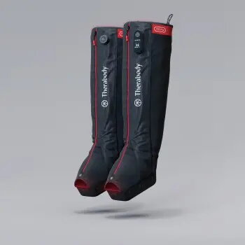 Kompresiniai batai Therabody Recovery Air Jetboots Pro Plus — pilno ilgio, Regular, pneumatiniai 20–100 mmHg, vibracija, LCD, įkraunami