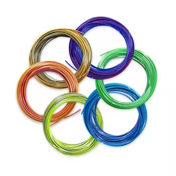 3Doodler FLOW-TRIFILLS 3D spausdinimo medžiaga PLA 260 g (juoda, mėlyna, varinė, auksinė, žalia, violetinė, raudona)