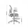 Sukamoji kėdė mark adler Junior 5.0 – ergonominis tinklinis atlošas, putų sėdynė, reguliuojamas aukštis 42–54 cm, pilka