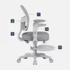 Sukamoji kėdė mark adler Junior 5.0 – ergonominis tinklinis atlošas, putų sėdynė, reguliuojamas aukštis 42–54 cm, pilka