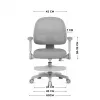 Sukamoji kėdė mark adler Junior 5.0 – ergonominis tinklinis atlošas, putų sėdynė, reguliuojamas aukštis 42–54 cm, pilka