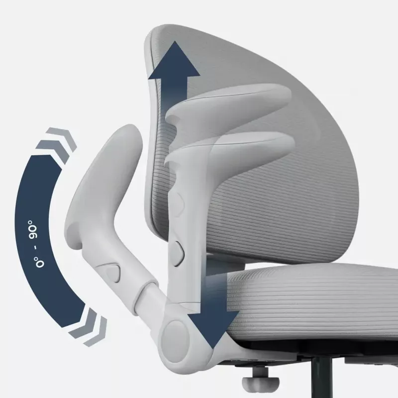 Sukamoji kėdė mark adler Junior 5.0 – ergonominis tinklinis atlošas, putų sėdynė, reguliuojamas aukštis 42–54 cm, pilka