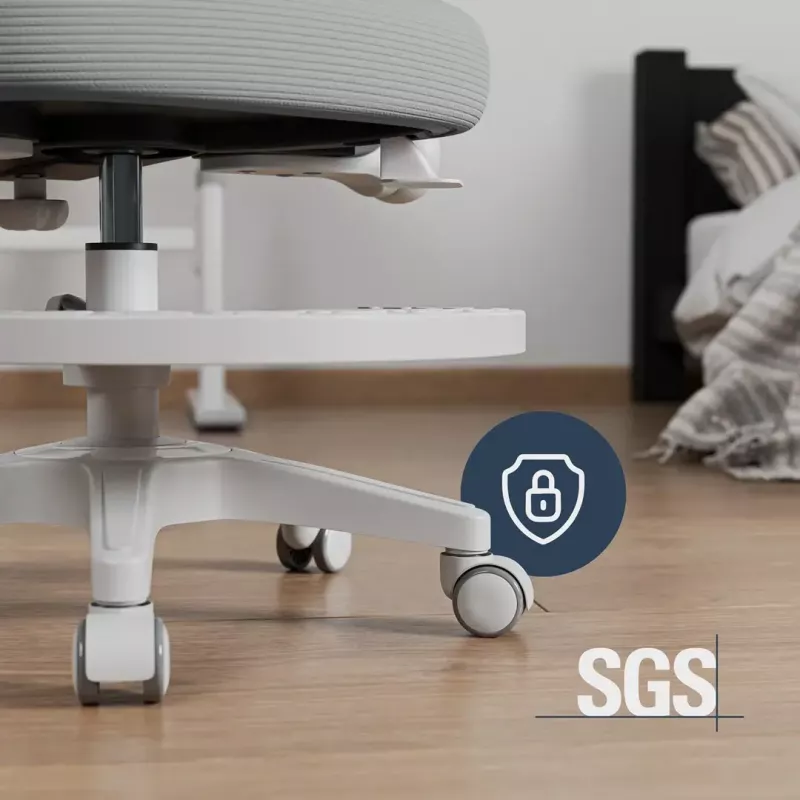 Sukamoji kėdė mark adler Junior 5.0 – ergonominis tinklinis atlošas, putų sėdynė, reguliuojamas aukštis 42–54 cm, pilka