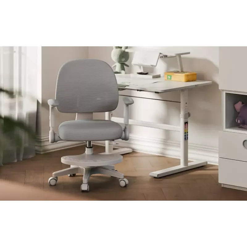 Sukamoji kėdė mark adler Junior 5.0 – ergonominis tinklinis atlošas, putų sėdynė, reguliuojamas aukštis 42–54 cm, pilka