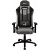 Žaidimų kėdė AEROCOOL DUKE AeroSuede juoda pilka — 2D porankiai, butterfly mechanizmas, max vartotojas 150 kg