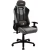 Žaidimų kėdė AEROCOOL DUKE AeroSuede juoda pilka — 2D porankiai, butterfly mechanizmas, max vartotojas 150 kg