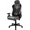 Žaidimų kėdė AEROCOOL DUKE AeroSuede juoda pilka — 2D porankiai, butterfly mechanizmas, max vartotojas 150 kg