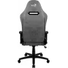 Žaidimų kėdė AEROCOOL DUKE AeroSuede juoda pilka — 2D porankiai, butterfly mechanizmas, max vartotojas 150 kg