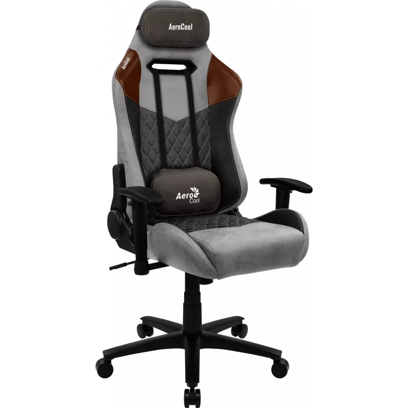 Aerocool DUKE AeroSuede universali žaidimų kėdė, juoda, ruda, pilka