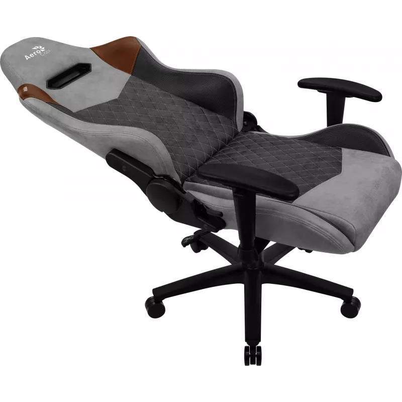Aerocool DUKE AeroSuede universali žaidimų kėdė, juoda, ruda, pilka