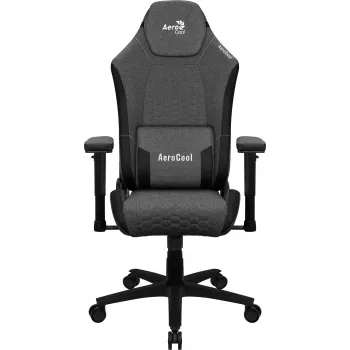Universali žaidimų kėdė AEROCOOL CROWNASHBK — juoda, AeroWeave audinys, 2D porankiai, 4 klasės dujinis keltuvas, iki 150 kg