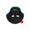 Žaidimų kėdė Huzaro FORCE 4.4 RGB Black – audeklinė prikimšta sėdynė, reguliuojamas atlošas, RGB apšvietimas, iki 130 kg