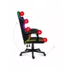 Žaidimų kėdė Huzaro FORCE 4.4 RGB Black – audeklinė prikimšta sėdynė, reguliuojamas atlošas, RGB apšvietimas, iki 130 kg
