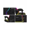 Žaidimų kėdė Huzaro FORCE 4.4 RGB Black – audeklinė prikimšta sėdynė, reguliuojamas atlošas, RGB apšvietimas, iki 130 kg