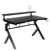 Gaming stalas Huzaro Hero 5.0 Black – tiesus aliumininis rėmas, anglies pluošto stalviršis 1200×600 mm