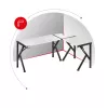 Kampinis žaidimų stalas Huzaro Hero 6.3 Baltas L formos anglies pluošto viršus 1540×1170×740 mm