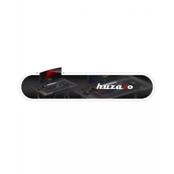 Gaming stalas Huzaro Hero 1.4 Black stačiakampis MDF 1000x500x750 mm