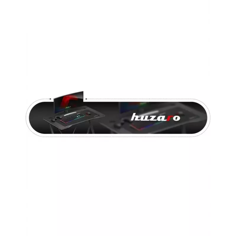 Gaming stalas Huzaro Hero 1.4 Black stačiakampis MDF 1000x500x750 mm
