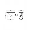 Gaming stalas Huzaro Hero 1.4 Black stačiakampis MDF 1000x500x750 mm