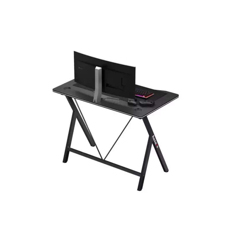Gaming stalas Huzaro Hero 1.4 Black stačiakampis MDF 1000x500x750 mm