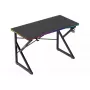 Žaidimų stalas Huzaro Hero 1.7 RGB Black – tiesus ergonomiškas stalas 1200x600 mm, 750 mm aukštis, LED, puodelio laikiklis, ausinių kablys