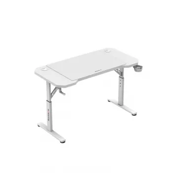 Žaidimų kėdė huzaro Hero 2.6 White – ergonomiška aukšta nugara, reguliuojamas aukštis, su puodelio laikikliu ir ausinių kabliuku