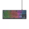 Trust GXT 833 Thado klaviatūra žaidimams USB juoda, sidabrinė