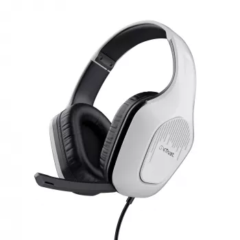 Trust GXT 415W Zirox ausinės su mikrofonu, laidinės, žaidimams, baltos