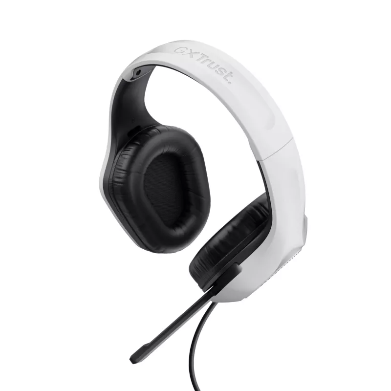 Trust GXT 415W Zirox ausinės su mikrofonu, laidinės, žaidimams, baltos