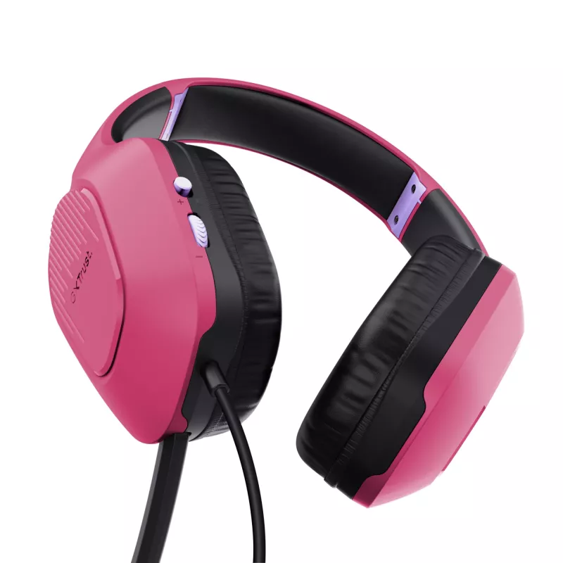Trust GXT 415P Zirox ausinės laidinės, žaidimams, rožinės