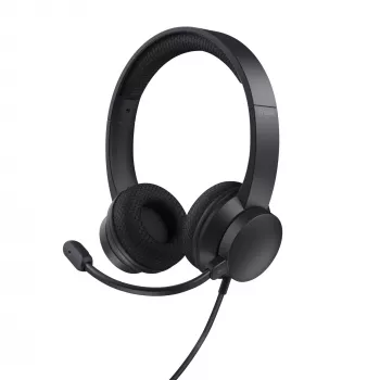 Trust Ayda ausinės laidinės ant ausų skambučiams ir muzikai USB-A juodos