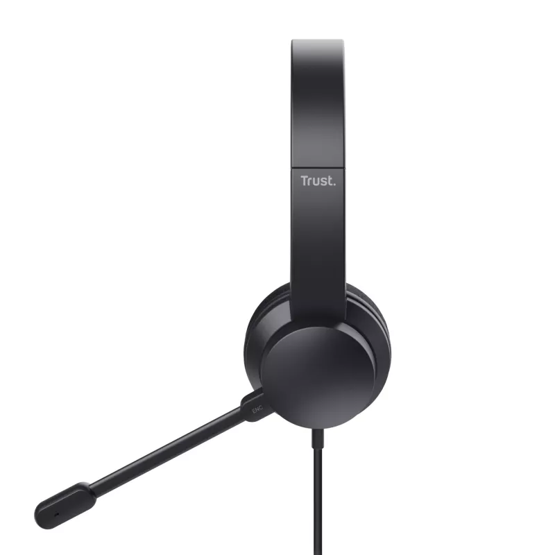 Trust Ayda ausinės laidinės ant ausų skambučiams ir muzikai USB-A juodos