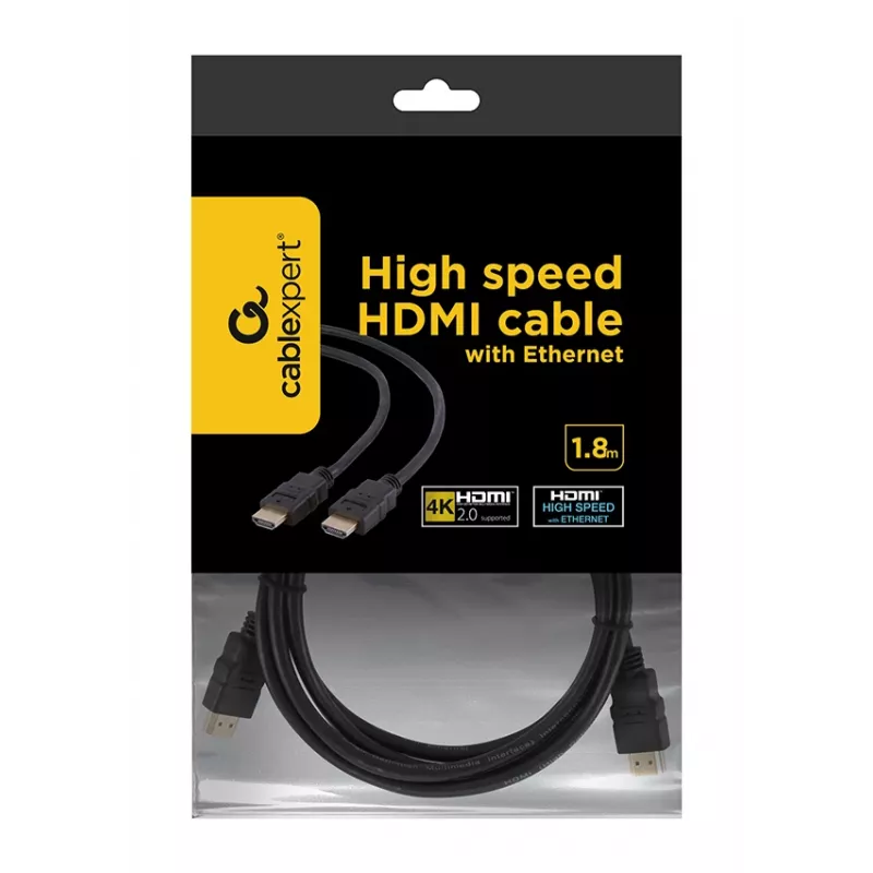 Gembird HDMI 2.0 laidas, vyriškas–vyriškas, 1,8 m