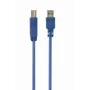 GEMBIRD USB 3.0 laidas A kištukas į B kištuką 3 m – mėlynas