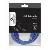 GEMBIRD USB 3.0 laidas A kištukas į B kištuką 3 m – mėlynas