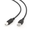 GEMBIRD USB 2.0 A-B laidas 2,0 m (6 pėdos) – juodas / urmu pakuotėje (ccp-USB2-ambm-6)