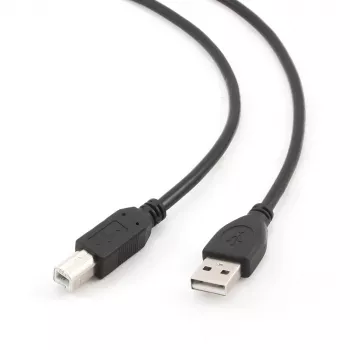 GEMBIRD USB 2.0 A-B laidas 2,0 m (6 pėdos) – juodas / urmu pakuotėje (ccp-USB2-ambm-6)