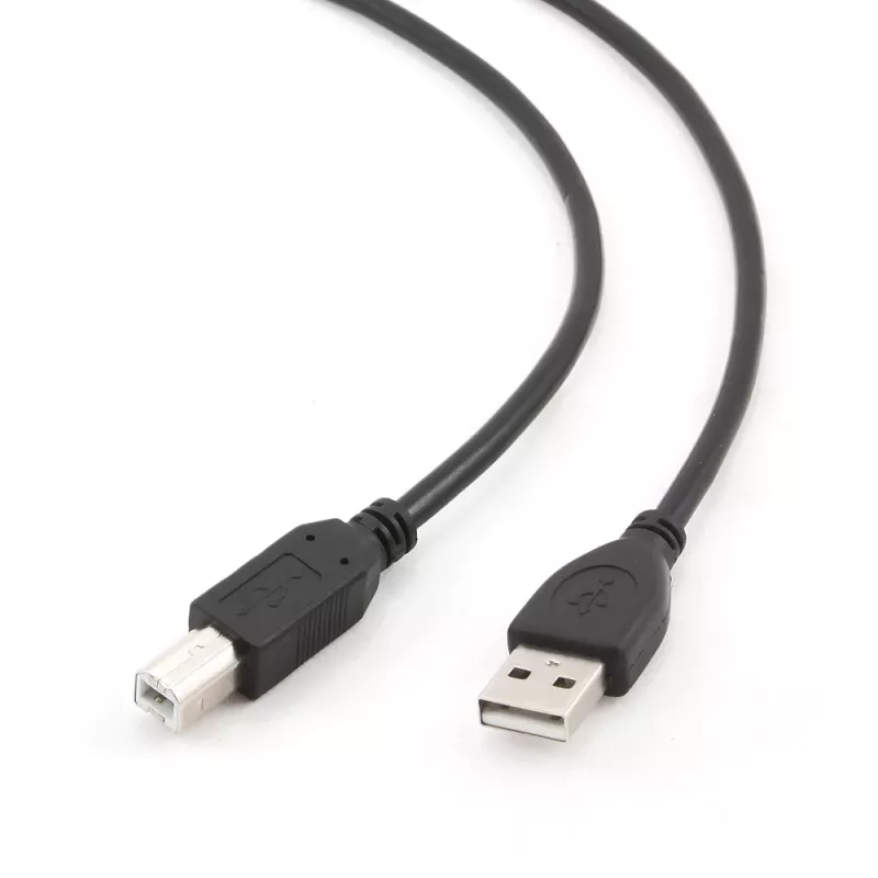 GEMBIRD USB 2.0 A-B laidas 2,0 m (6 pėdos) – juodas / urmu pakuotėje (ccp-USB2-ambm-6)
