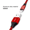 USB-A į Lightning laidas „Baseus Yiven“ 1,8 m, 2 A, raudonas, termoplastinis elastomerinis apvalkalas