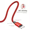 USB-A į Lightning laidas „Baseus Yiven“ 1,8 m, 2 A, raudonas, termoplastinis elastomerinis apvalkalas