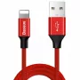 USB-A į Lightning laidas „Baseus Yiven“ 1,8 m, 2 A, raudonas, termoplastinis elastomerinis apvalkalas