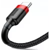 BASEUS Cafule Braided USB-A į USB-C kabelis 2A 2m juodas nailoninis
