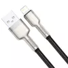 BASEUS greito įkrovimo ir duomenų perdavimo kabelis Cafule USB Type-A – Lightning, 480Mbps (2.4A PD), 1m, juodas
