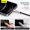 BASEUS greito įkrovimo ir duomenų perdavimo kabelis Cafule USB Type-A – Lightning, 480Mbps (2.4A PD), 1m, juodas