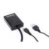 GEMBIRD VGA į HDMI adapterio laidas, USB maitinamas, 15 cm – juodas