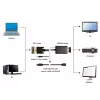 GEMBIRD VGA į HDMI adapterio laidas, USB maitinamas, 15 cm – juodas