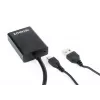 GEMBIRD VGA į HDMI adapterio laidas, USB maitinamas, 15 cm – juodas